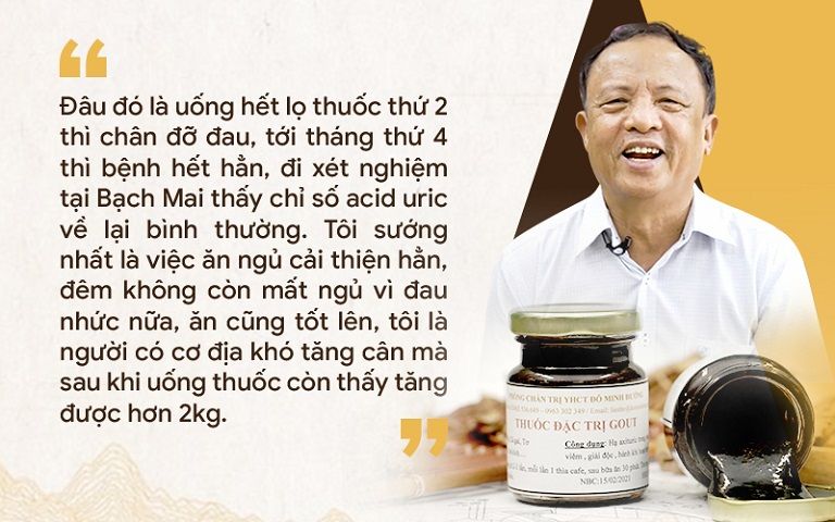 Chú Nho chia sẻ về hiệu quả bài thuốc Gout Đỗ Minh